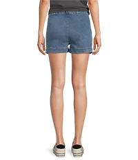 Tractr Knit Denim Drawstring Lounge Shorts