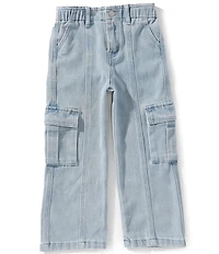 Tractr Little Girls Straight Leg Cargo Pants