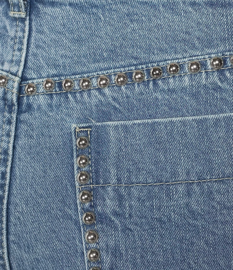 Tractr Studded Outline Denim Shorts