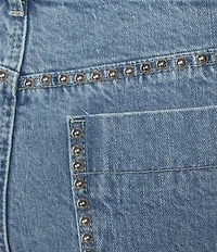 Tractr Studded Outline Denim Shorts