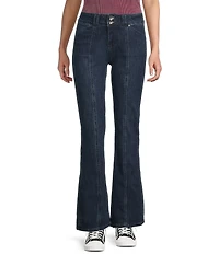 Tractr Tractr Blu Front Seam Flared Denim Jeans
