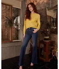 Tractr Tractr Blu Front Seam Flared Denim Jeans