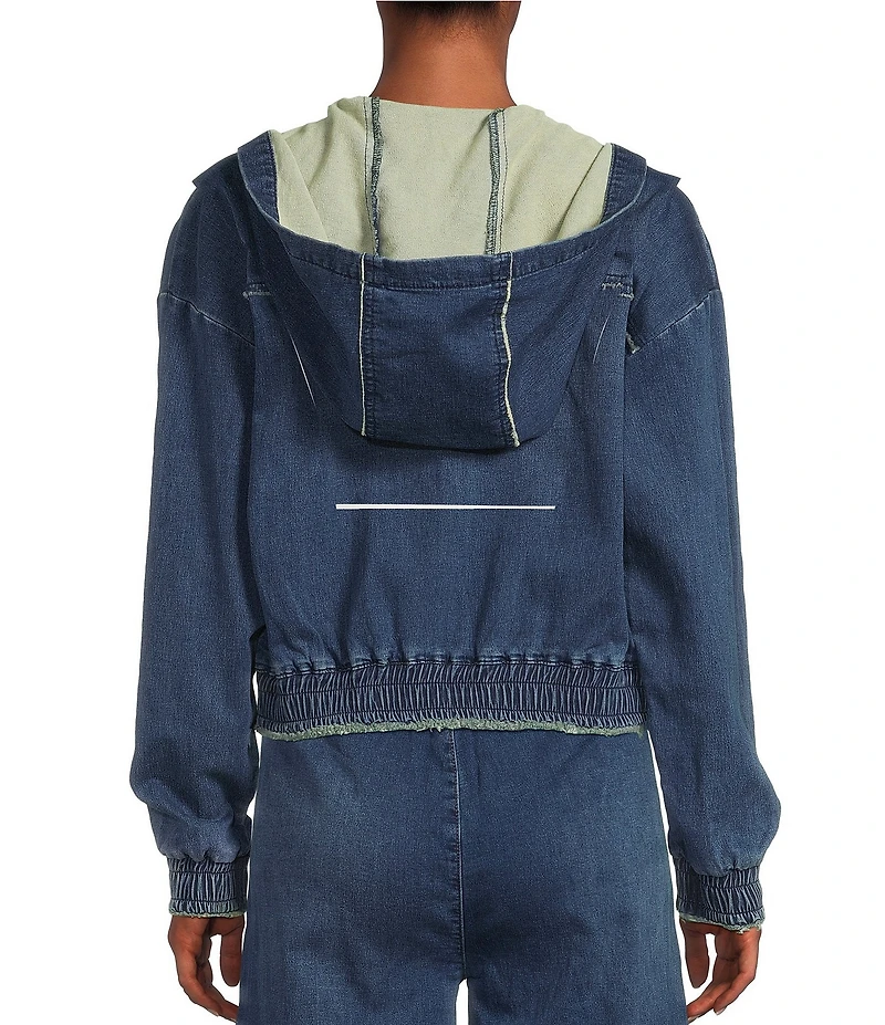 Tractr Tractr Blu Long Sleeve French Terry Hoodie Jacket