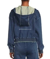 Tractr Tractr Blu Long Sleeve French Terry Hoodie Jacket
