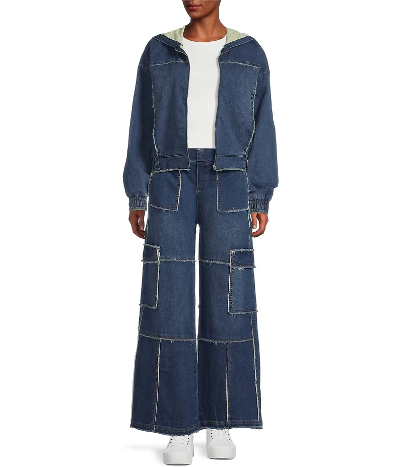 Tractr Tractr Blu Long Sleeve French Terry Hoodie Jacket