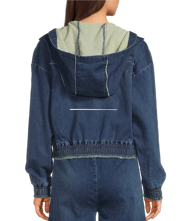 Tractr Tractr Blu Long Sleeve French Terry Hoodie Jacket