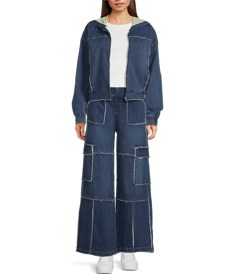 Tractr Tractr Blu Long Sleeve French Terry Hoodie Jacket