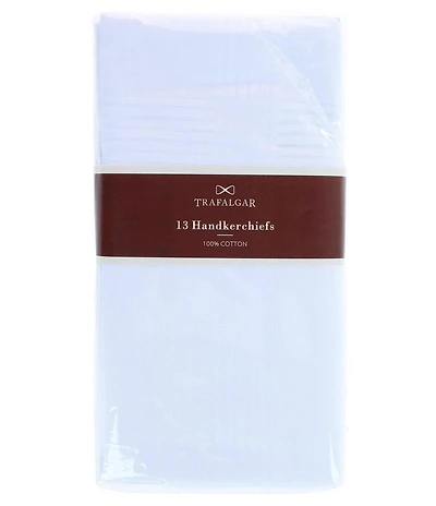 Trafalgar Baker's Dozen Premium Cotton Handkerchiefs 13 Pack