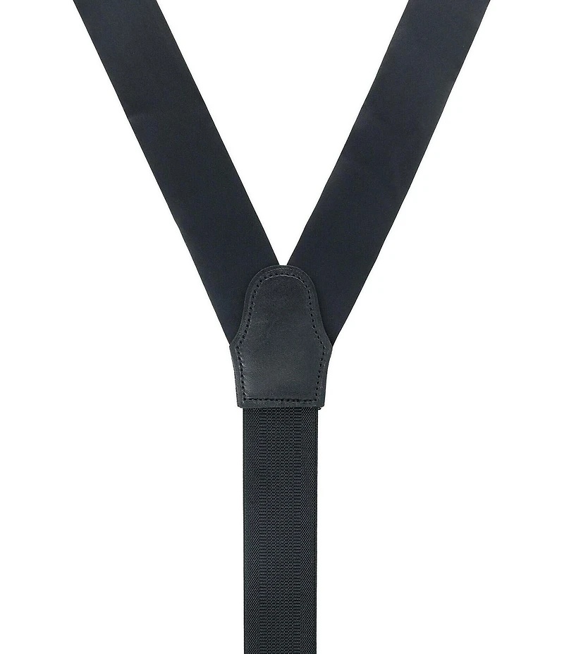 Trafalgar Big & Tall Sutton Solid Silk Formal End Suspenders