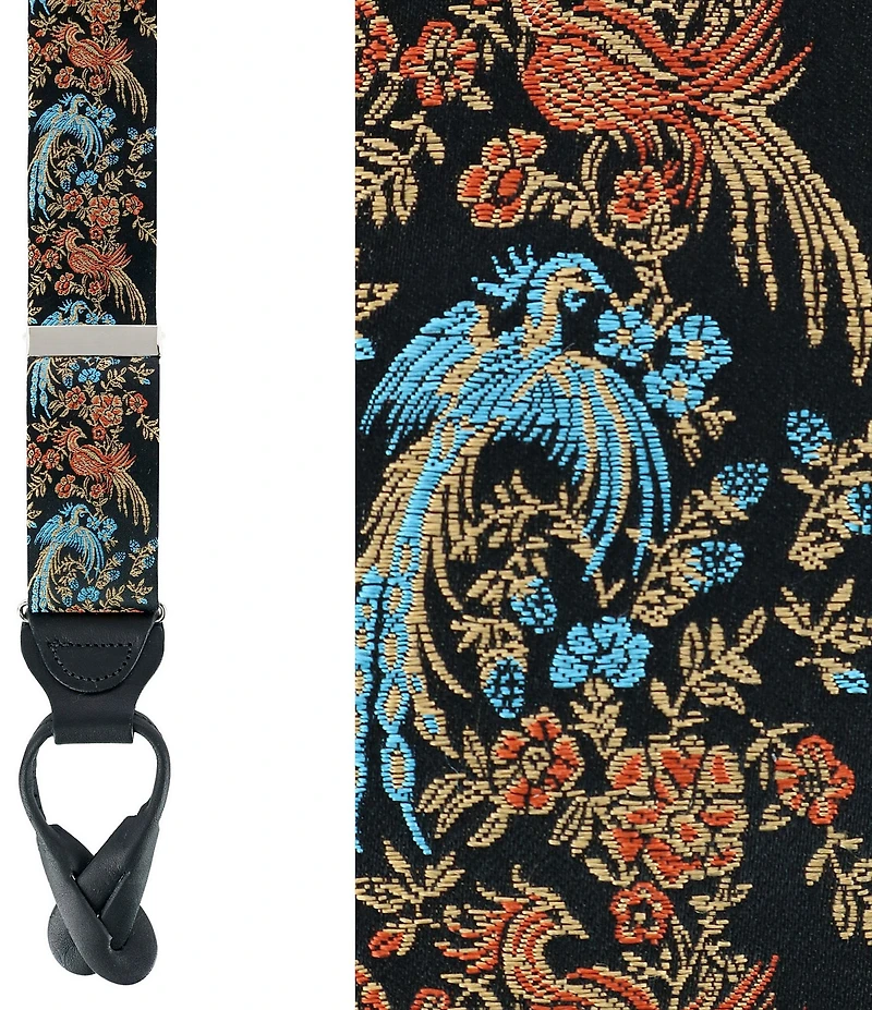 Trafalgar Birds Of Prosperity Silk End Suspenders
