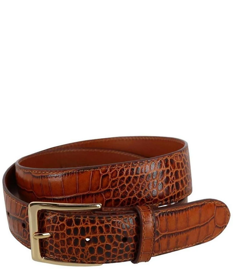 Trafalgar Chance 35mm Mini African Alligator Embossed Italian Leather Belt