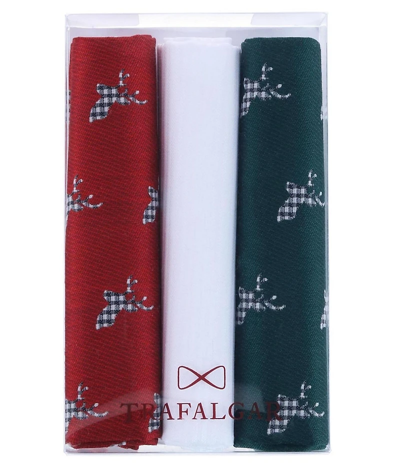 Trafalgar Comet Holiday Premium Cotton Handkerchiefs 3-Pack
