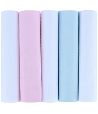 Trafalgar Dapper Premium Cotton Rolled Handkerchiefs 5-Pack