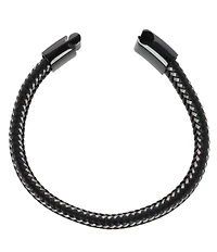 Trafalgar Esteban Black And Sliver Braided Bracelet