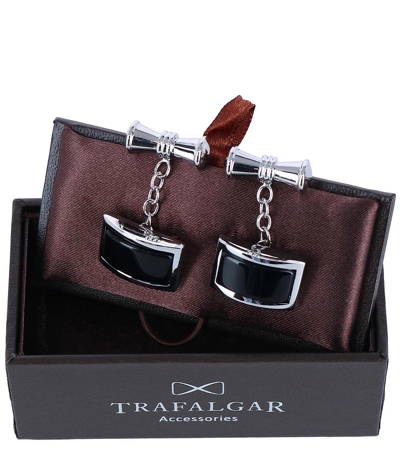 Trafalgar Esteban The Black Agate Cuff Links