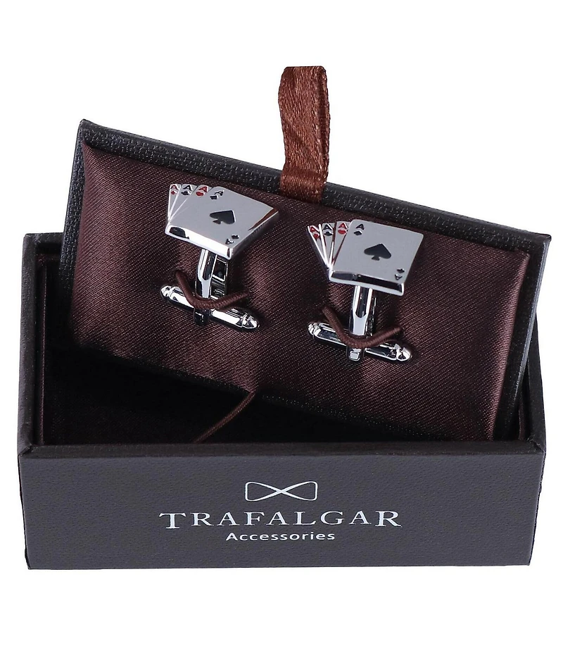 Trafalgar Four Of A Kind Novelty Card Game Cuff Links