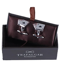 Trafalgar Four Of A Kind Novelty Card Game Cuff Links