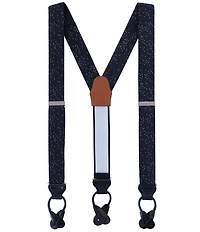 Trafalgar Mystere Metallic Polka Dot Silk Button End Suspenders