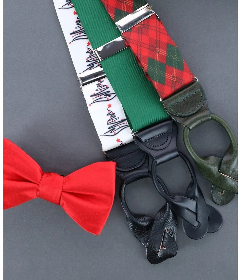 Trafalgar Phoenix Grosgrain Non-Stretch Ribbon Button End Suspenders