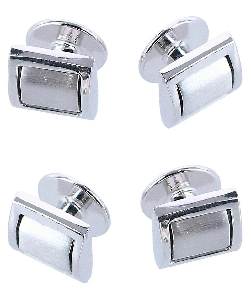 Trafalgar Plaza Square Formal Cuffs & Studs 6-Piece Set