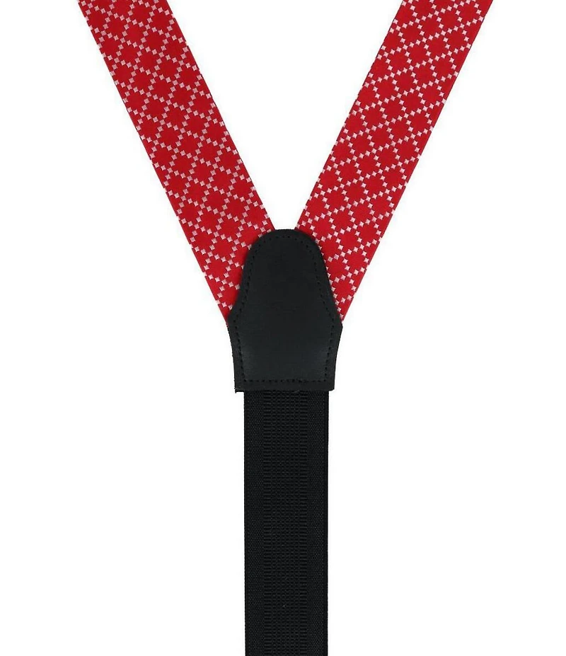 Trafalgar Rowan Geometric Pattern Silk Button End Braces