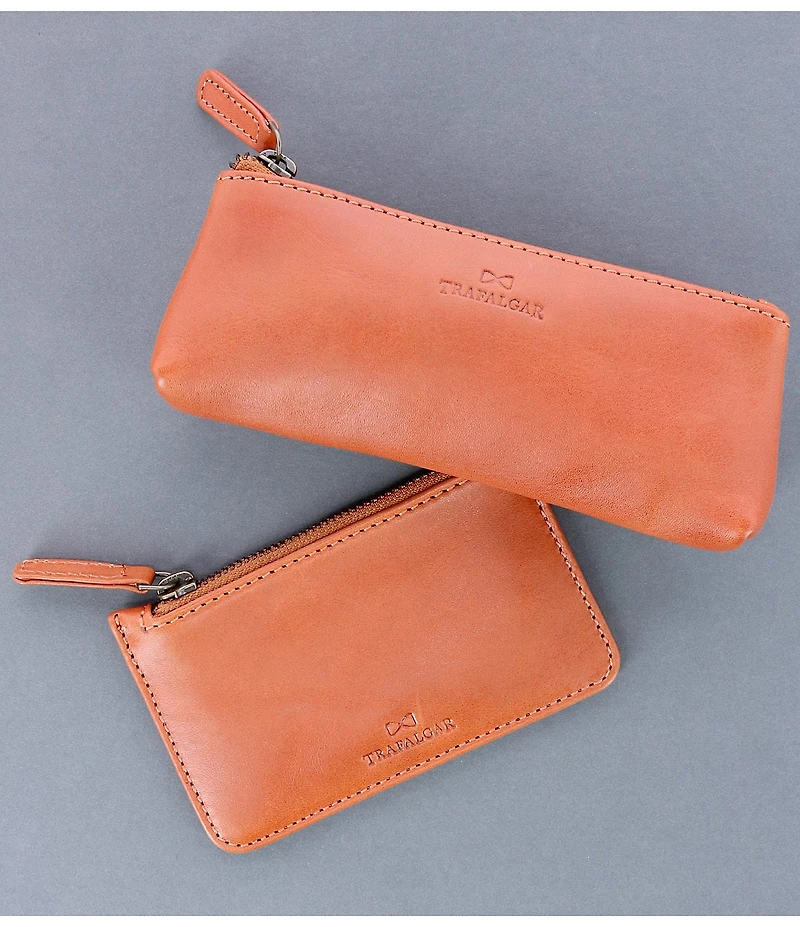 Trafalgar Sergio Leather Multimedia Zip Pouch