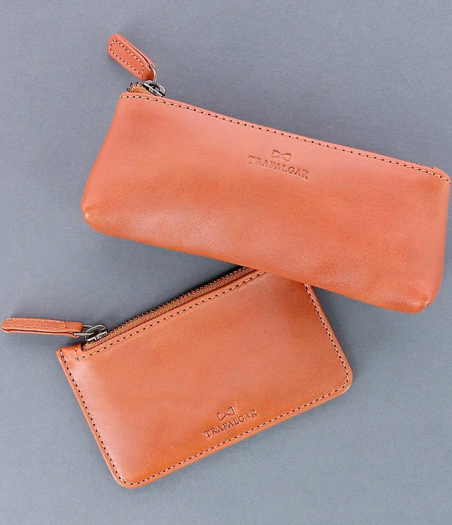Trafalgar Sergio Leather Zipper Pouch
