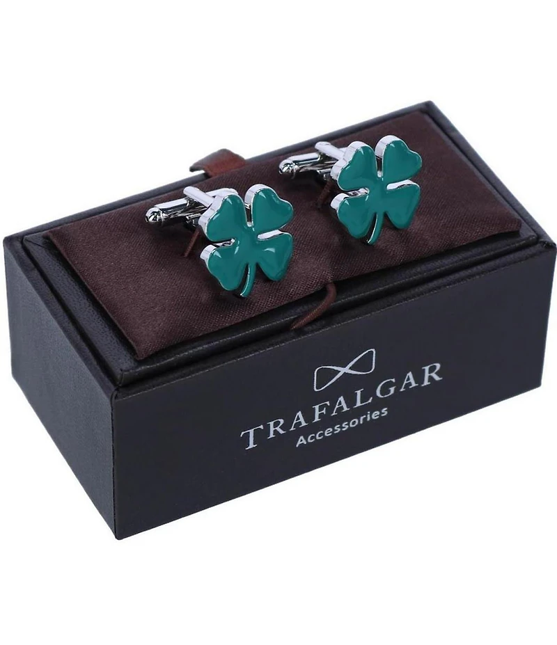 Trafalgar Shay Shamrock Novel Cuff Links
