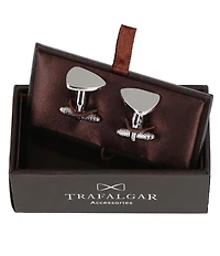 Trafalgar Stefano Shield Brass Engravable Cuff Links