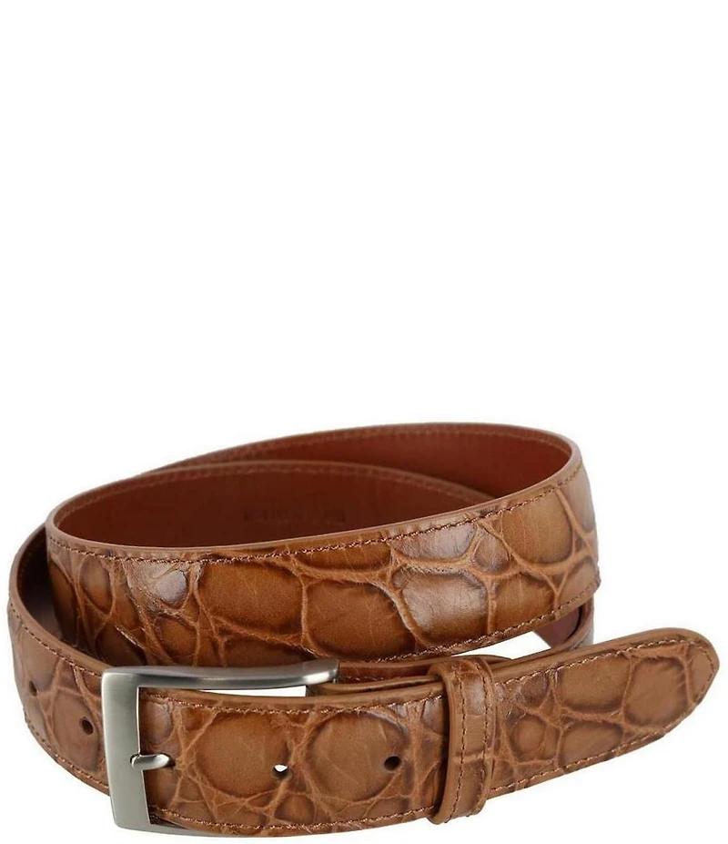 Trafalgar Toby Mock Turtle Embossed Leather Belt