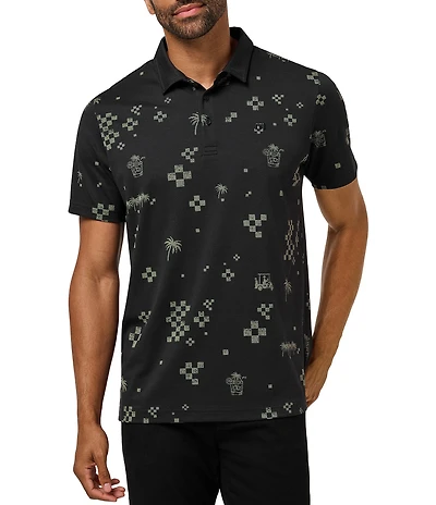 TravisMathew Beverage Cart Short Sleeve Performance Polo Shirt