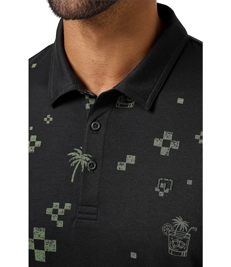 TravisMathew Beverage Cart Short Sleeve Performance Polo Shirt