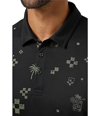 TravisMathew Beverage Cart Short Sleeve Performance Polo Shirt