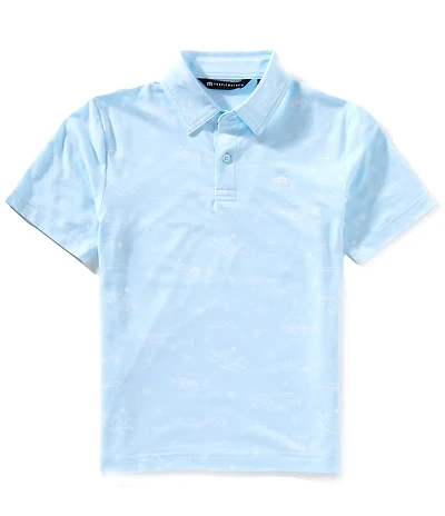 TravisMathew Big Boys Tropical Road Short Sleeve Polo Shirt