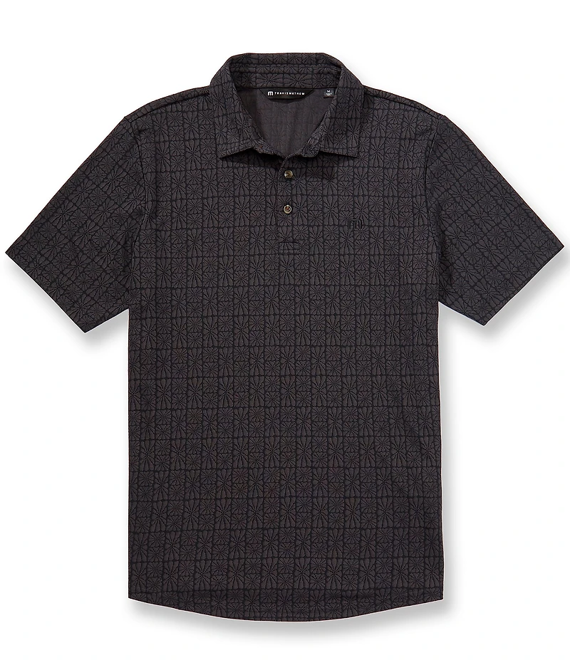 TravisMathew Cabana Floral Print Short Sleeve Polo Shirt