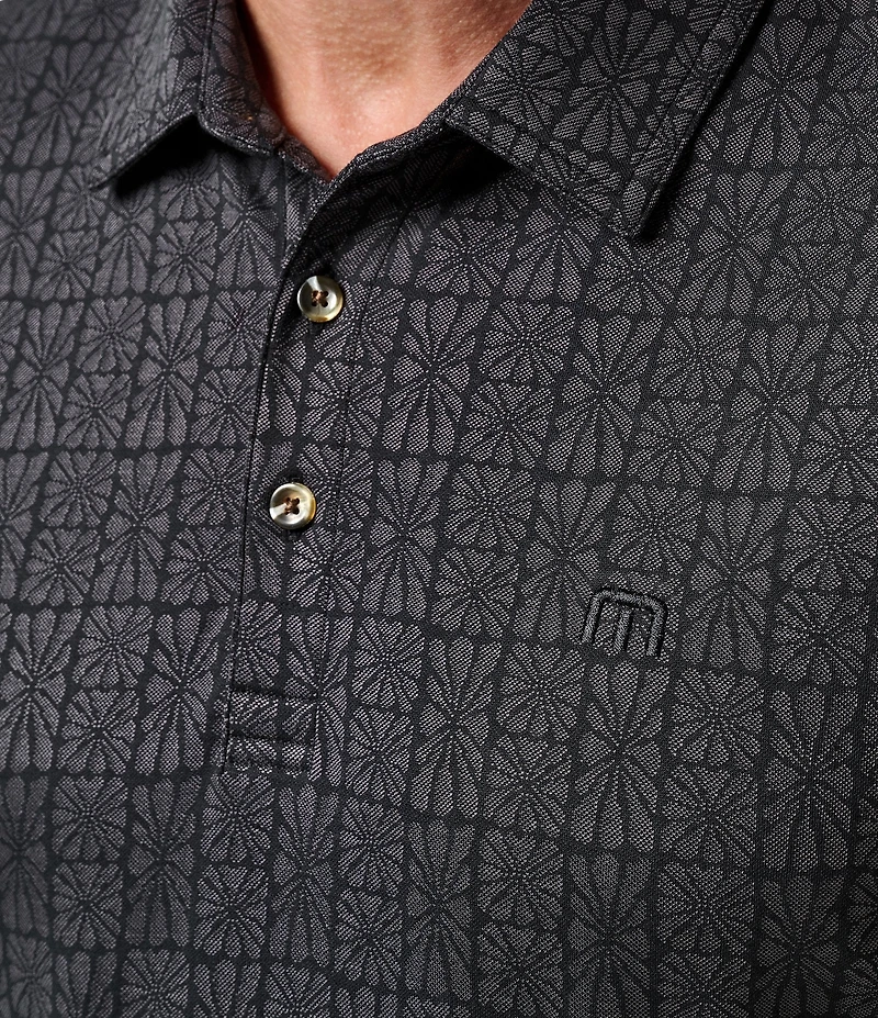 TravisMathew Cabana Floral Print Short Sleeve Polo Shirt