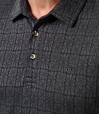 TravisMathew Cabana Floral Print Short Sleeve Polo Shirt