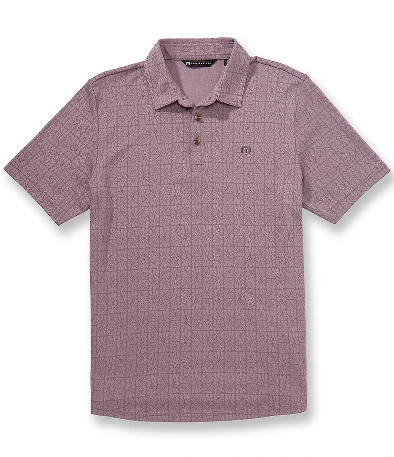 TravisMathew Cabana Floral Print Short Sleeve Polo Shirt