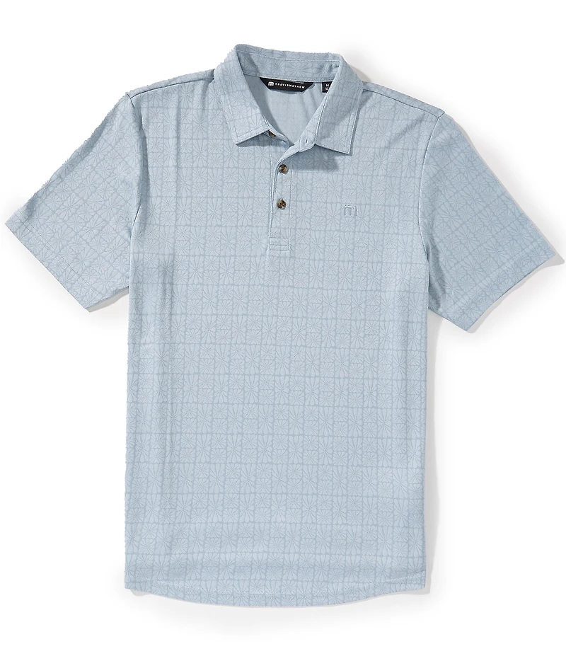 TravisMathew Cabana Floral Print Short Sleeve Polo Shirt