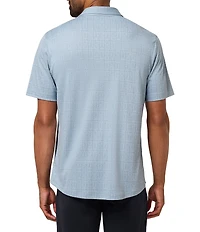 TravisMathew Cabana Floral Print Short Sleeve Polo Shirt
