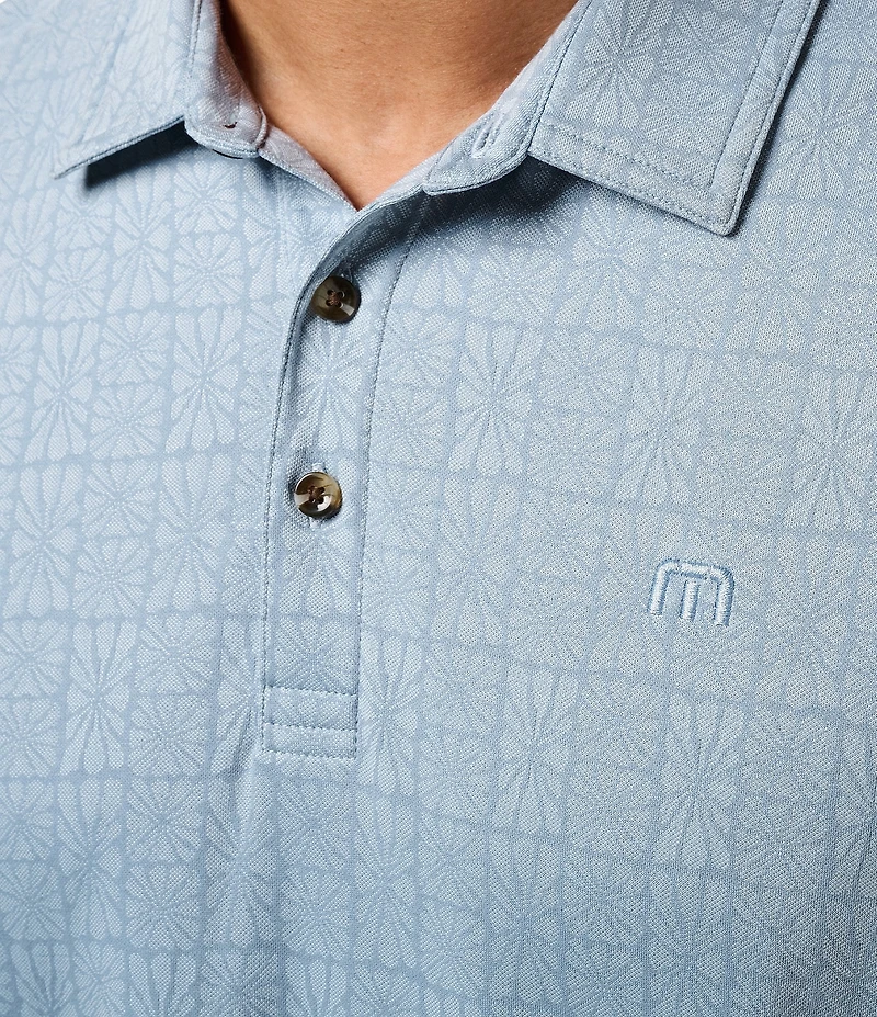 TravisMathew Cabana Floral Print Short Sleeve Polo Shirt