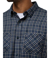 TravisMathew Cloud Flannel Plaid Long Sleeve Woven Shirt