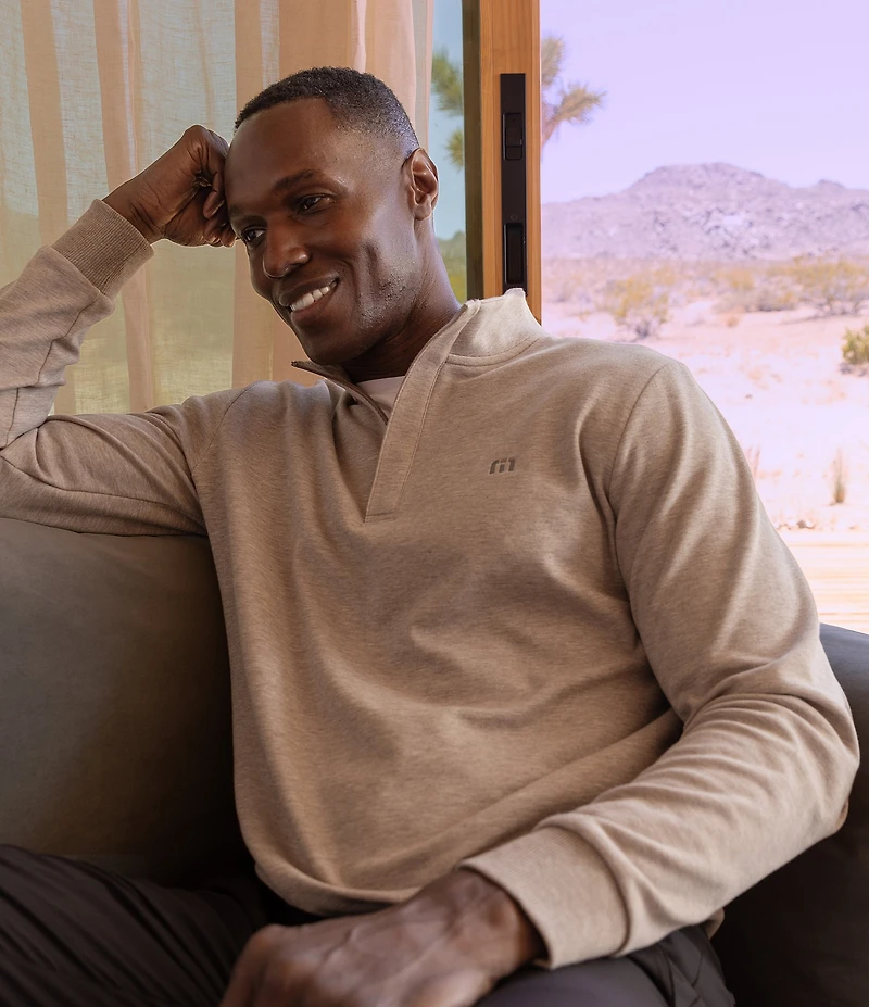 TravisMathew Cloud Quarter Zip 2.0 Fleece Pullover