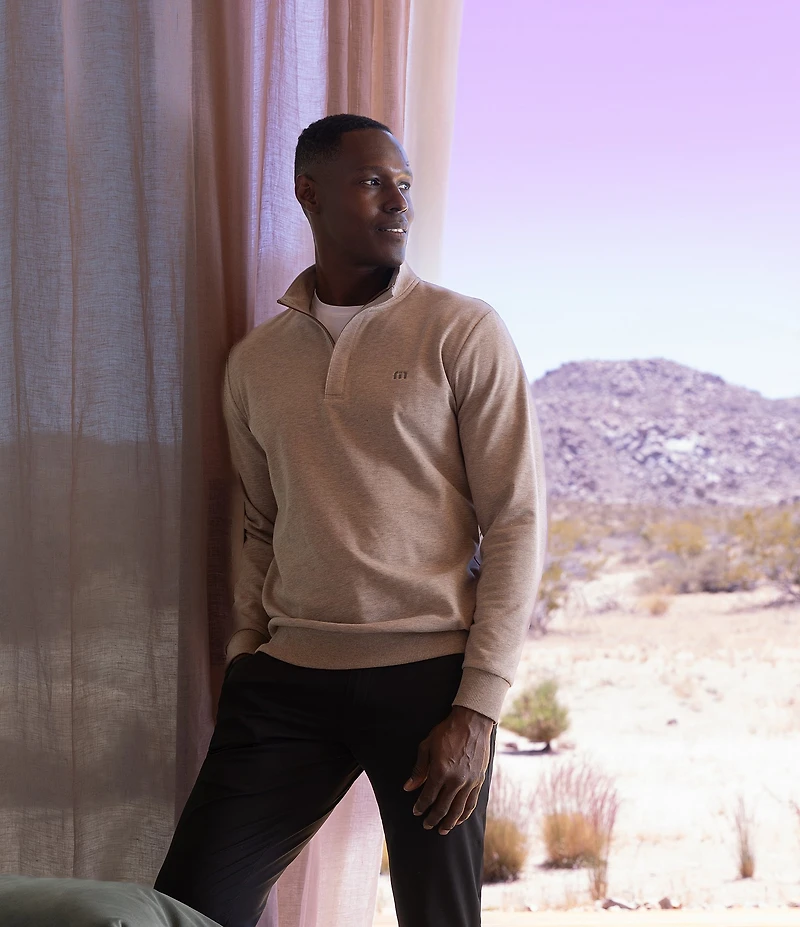 TravisMathew Cloud Quarter Zip 2.0 Fleece Pullover