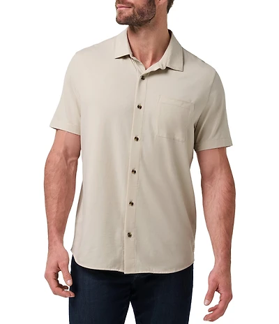 TravisMathew Comfortknit Beach Club Short Sleeve Woven Shirt