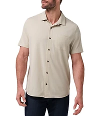 TravisMathew Comfortknit Beach Club Short Sleeve Woven Shirt