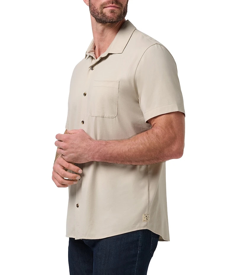 TravisMathew Comfortknit Beach Club Short Sleeve Woven Shirt