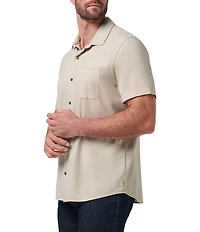 TravisMathew Comfortknit Beach Club Short Sleeve Woven Shirt