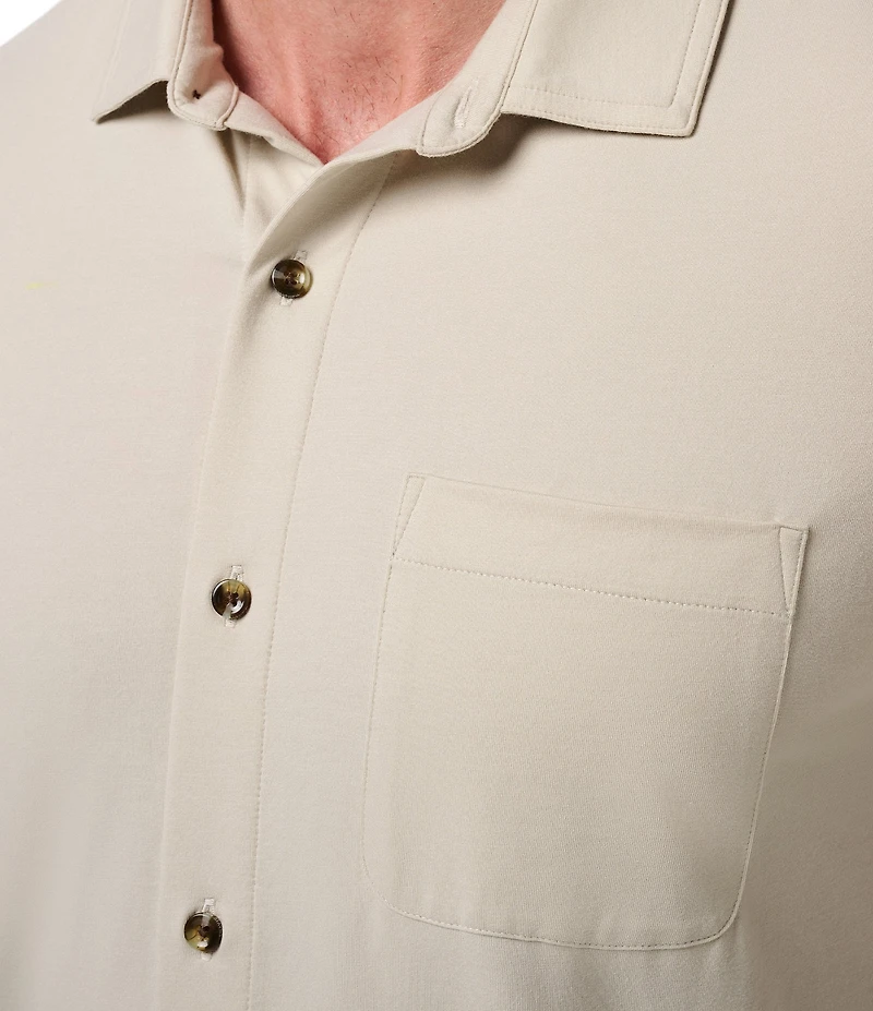 TravisMathew Comfortknit Beach Club Short Sleeve Woven Shirt