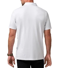TravisMathew Comfortknit Deep Sea Short Sleeve Polo Shirt
